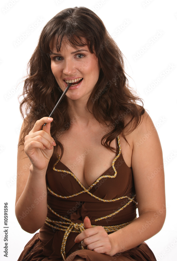 Portrait of beautiful young woman. Isolated. Portrait of beautiful young woman. Isolated.