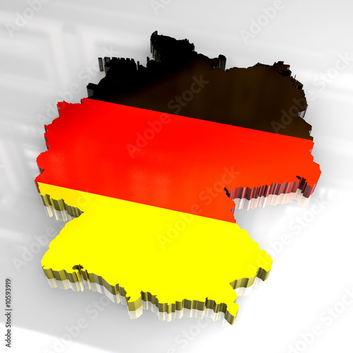 Obraz na płótnie 3d flag map of germany