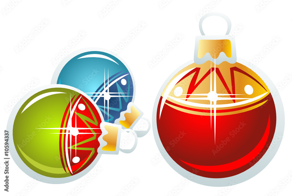 Fototapeta premium three christmas balls