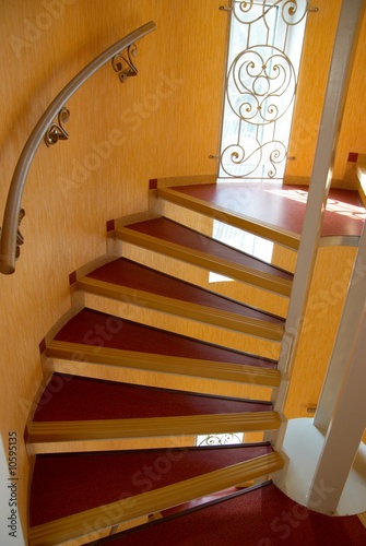 Spiral staircase in a house.