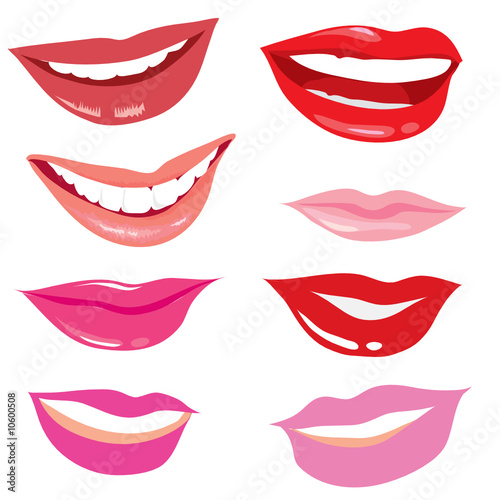 set of smiling lips