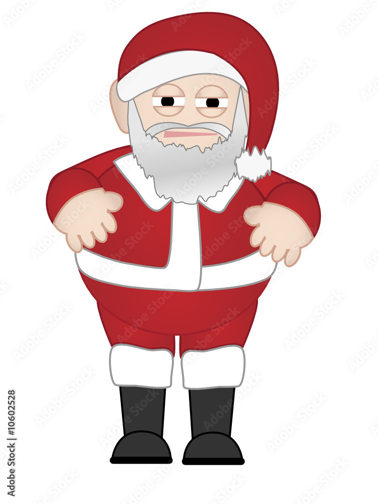 Chubby Santa Claus stands alone Chubby Santa Claus stands alone