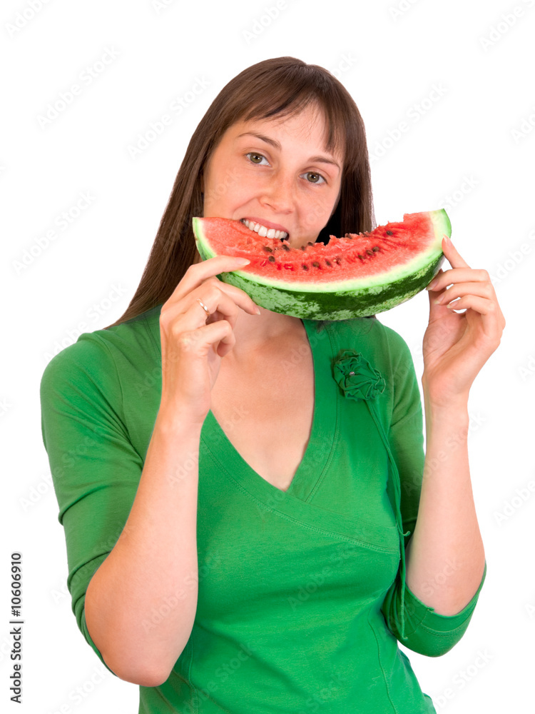 Girl eating water-melon Girl eating water-melon