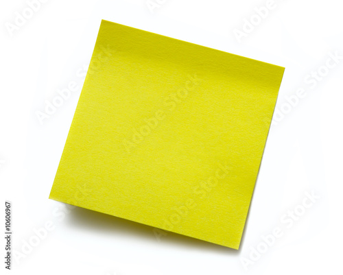 Clear yellow sticky note