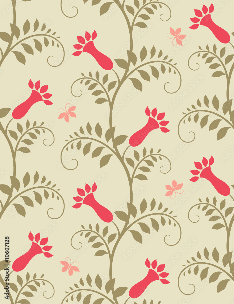 Seamless floral background. Seamless floral background.