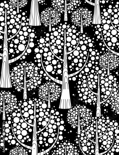 Forest. Seamless pattern.