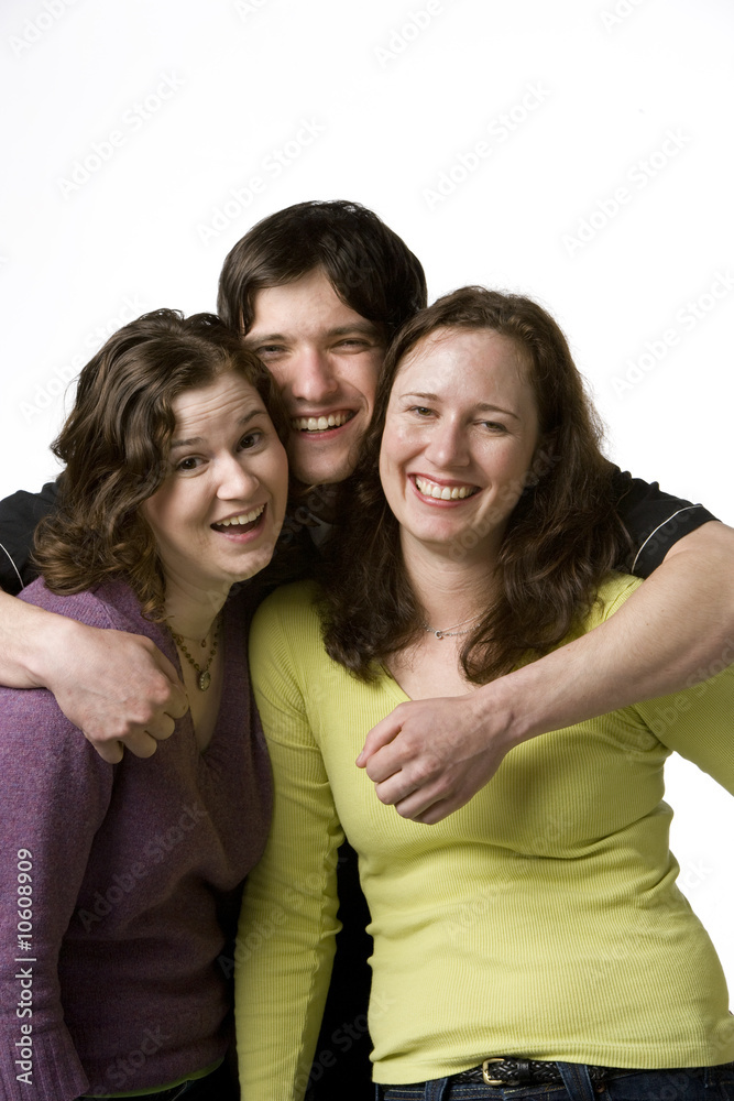 Portrait of three adult siblings Portrait of three adult siblings