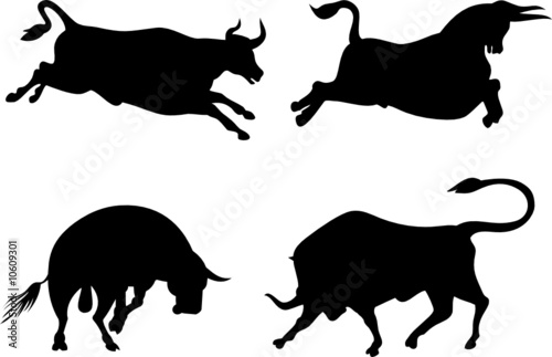 Bull silhouettes
