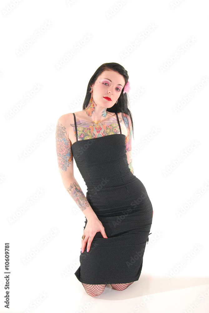 Rollergirl on her knees