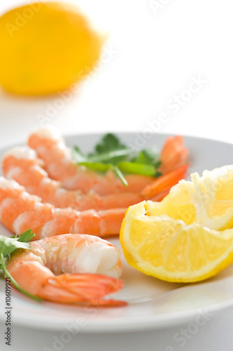 delicious fresh cooked shrimp prepared