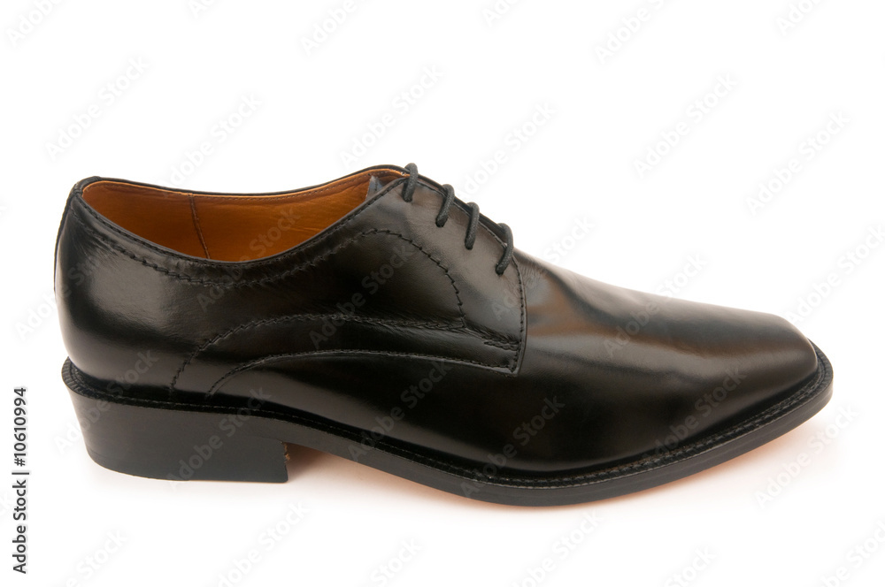 Black shoes isolated on the white background Black shoes isolated on the white background