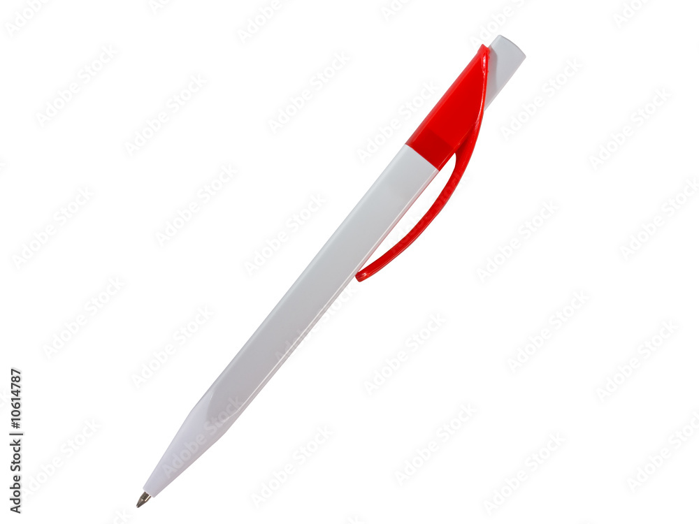 plastic ballpoint isolated on the white background plastic ballpoint isolated on the white background