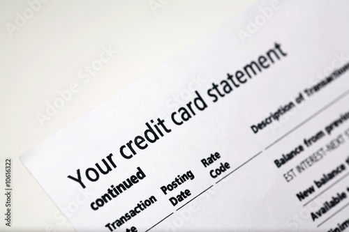 Credit Card Statement, cost of living.