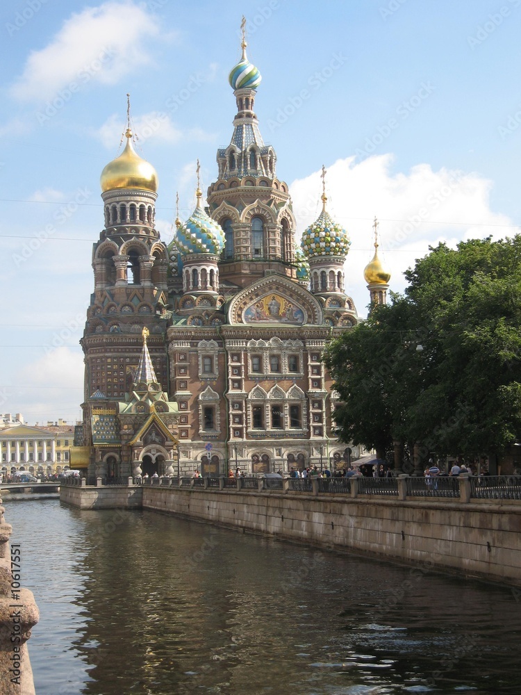 Cathedral of Jesus Christ on blood in St. Petersburg Russia