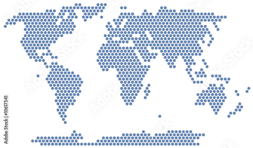 Weltkarte als Punktraster
