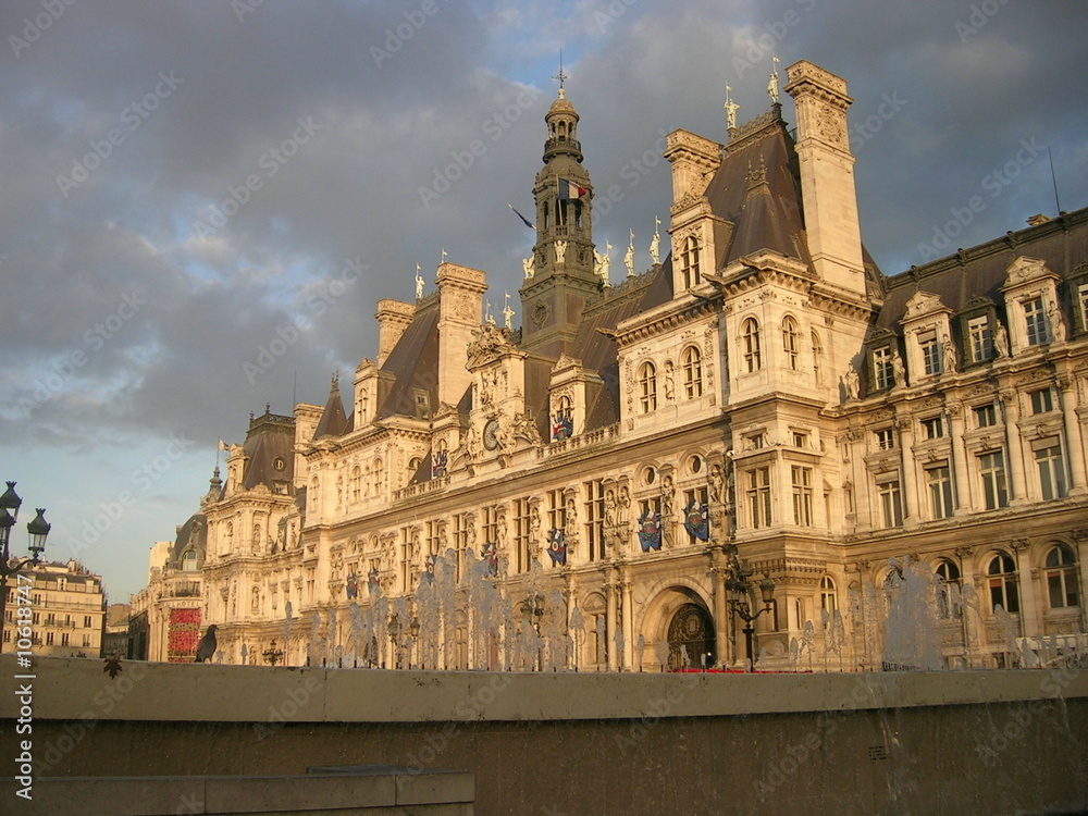 Naklejka premium hotel de ville Paris