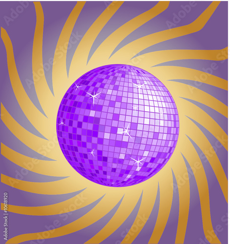 Violet disco ball