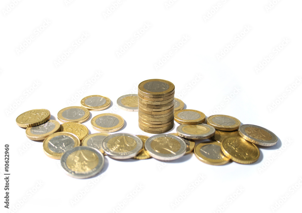Coins isolated on white background Coins isolated on white background