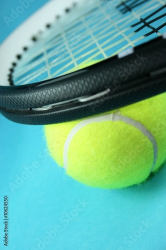 Tennis ball and racquet © victoria p.