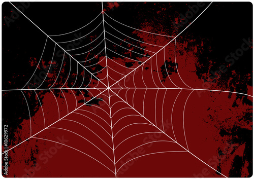 Grunge spiderweb editable vector illustration