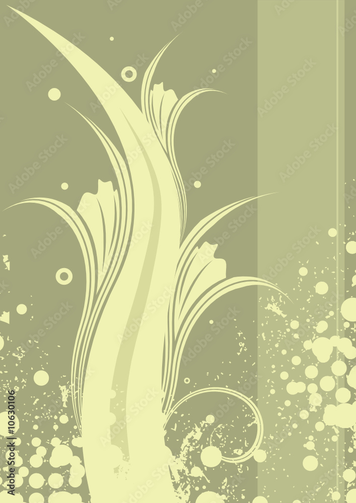 Grunge floral background with space for your text - Vector Grunge floral background with space for your text - Vector