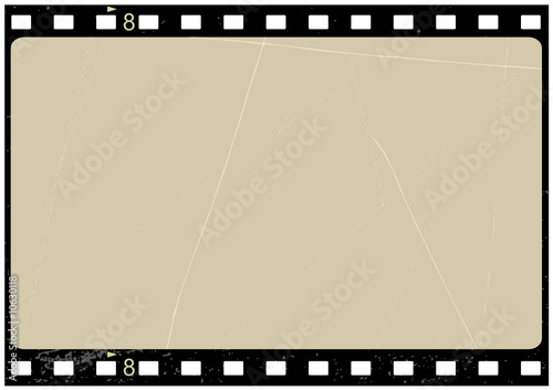 Editable vector grunge film frame