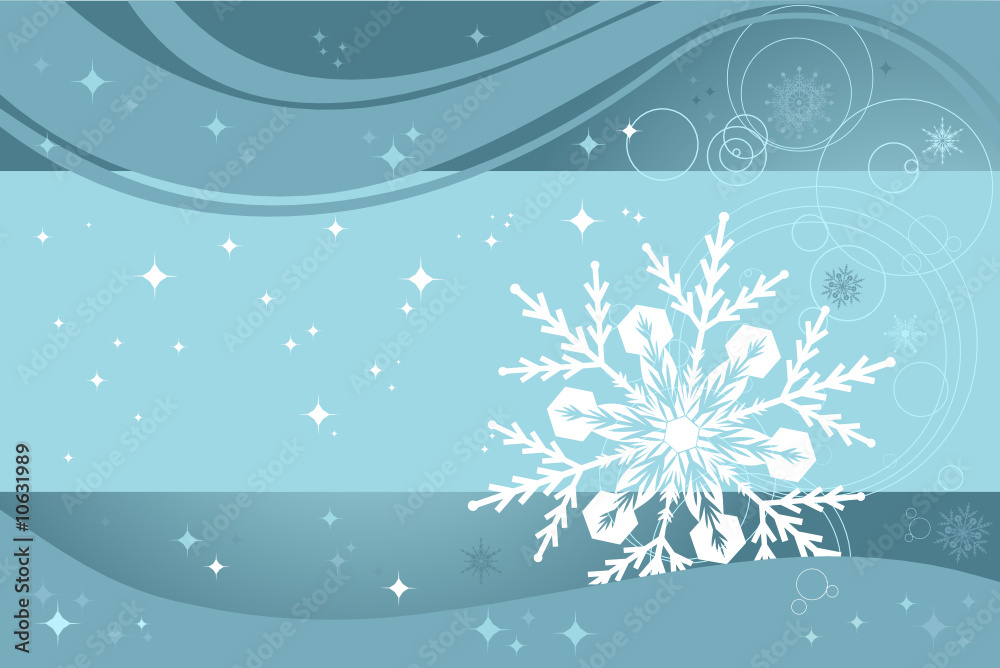 Christmas background blue, vector illustration