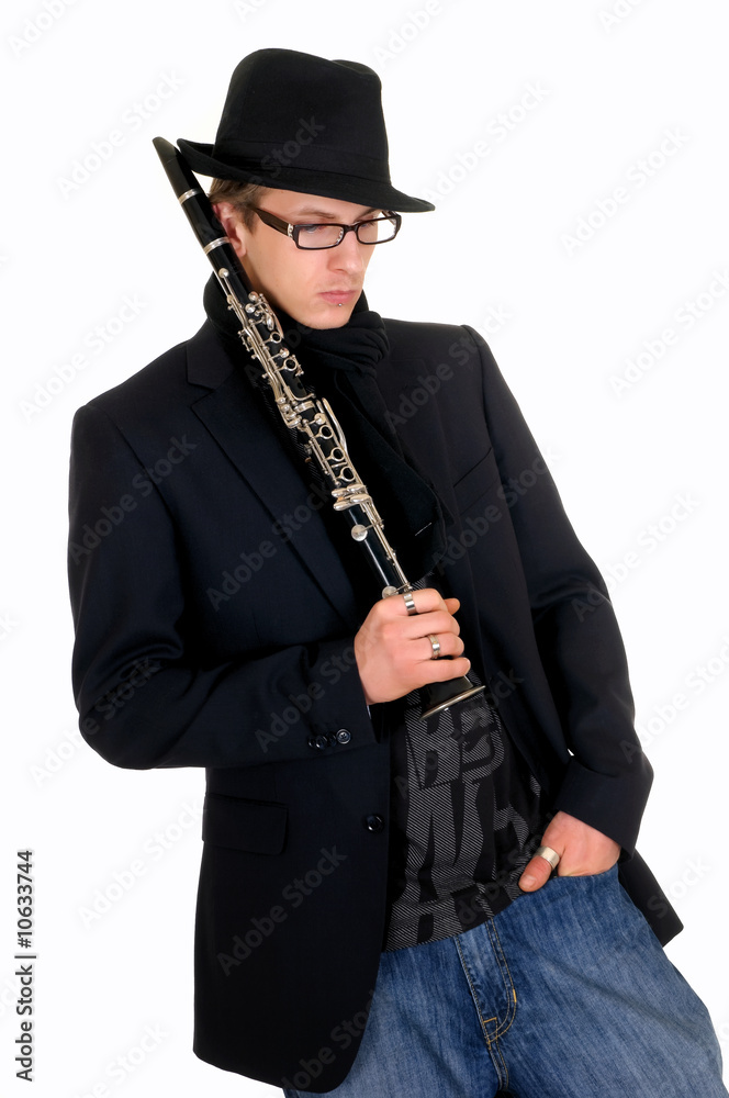 Fototapeta premium Music performer, clarinet