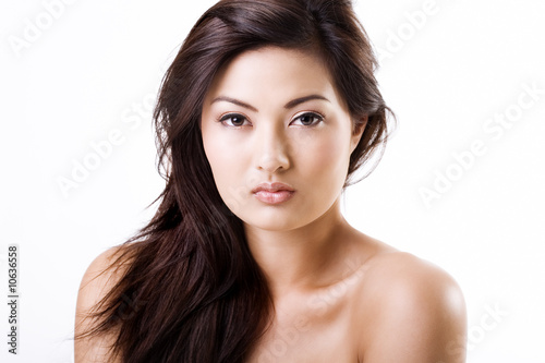 Beautiful asian woman with natural makeup