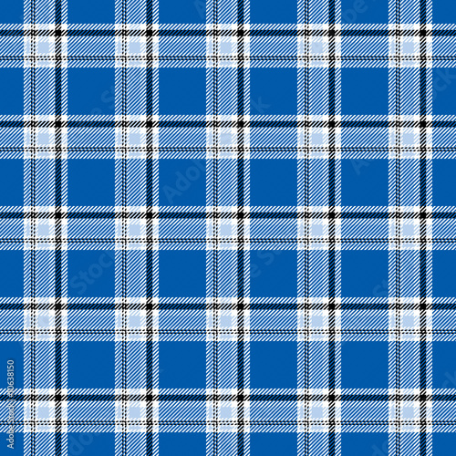 Bright blue plaid