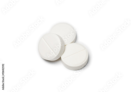 Plakat Three white round pills
