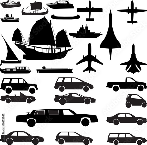 transportation silhouette vector