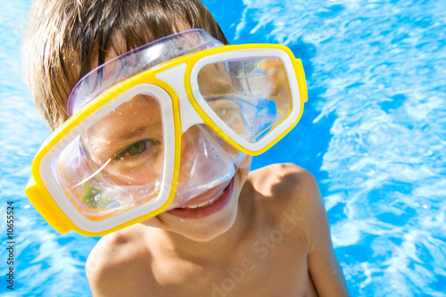 piscine et masque