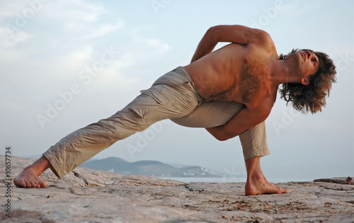 Yoga outdoors.