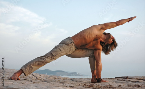 Yoga outdoors.