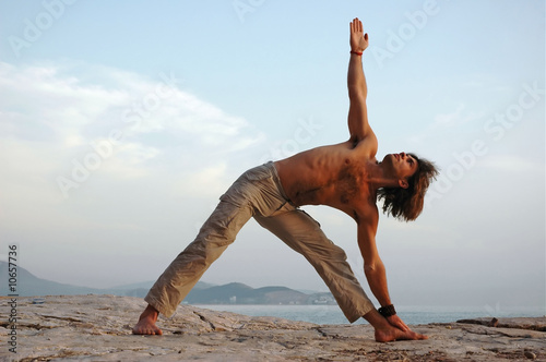 Yoga outdoors.