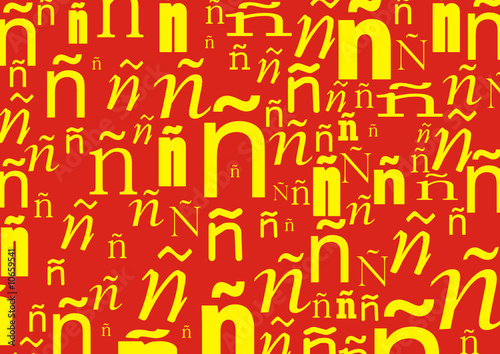 españa letra ñ. fondo