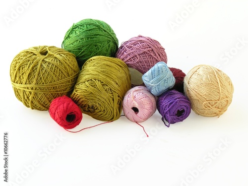multicolor threads for embroidery and crocheting