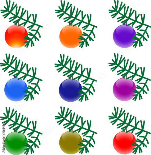 Fototapeta Naklejka Na Ścianę i Meble -  Color glass ball web icons, set 36