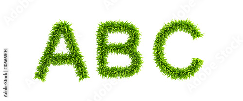 symbolic grassy alphabet