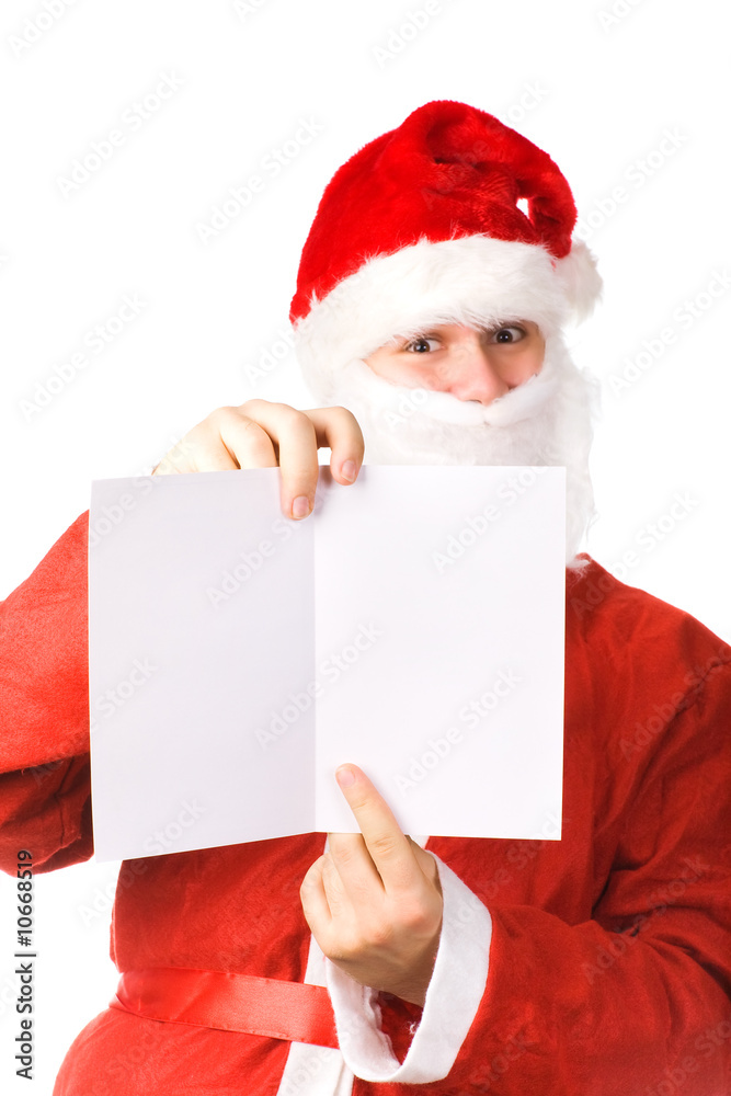 Santa Claus with postcard Santa Claus with postcard