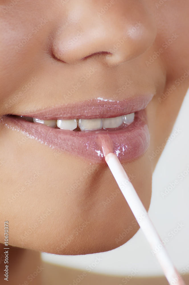 Naklejka premium woman gloss lips