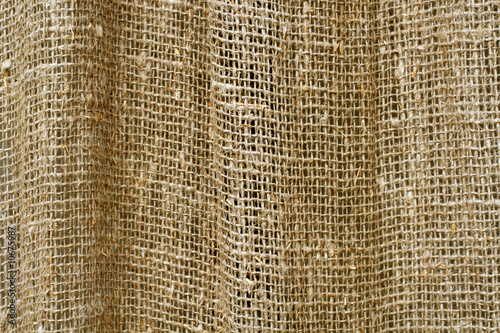 Rough burlap curtain baclground