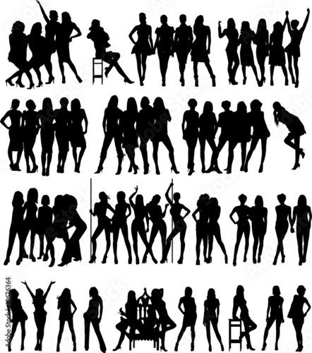 Girls silhouettes