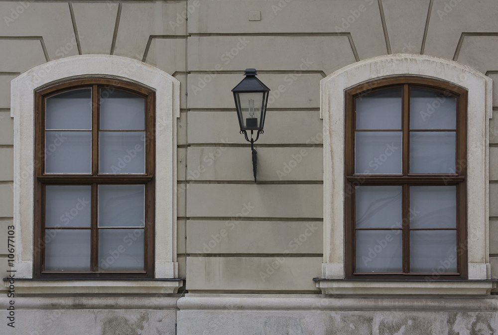 Fensterfassade an der Wiener Hofburg