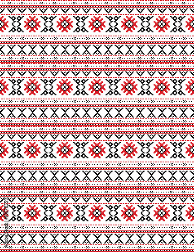 The russian traditional embroidry.