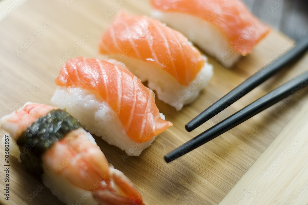 Delicious japanese maki and sushi