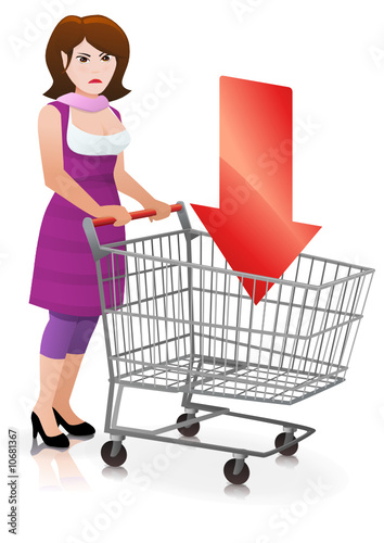 Mag mécontente de la baisse de son pouvoir d'achat (reflet)