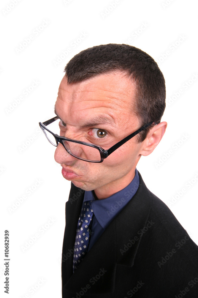 young business man playing silly young business man playing silly