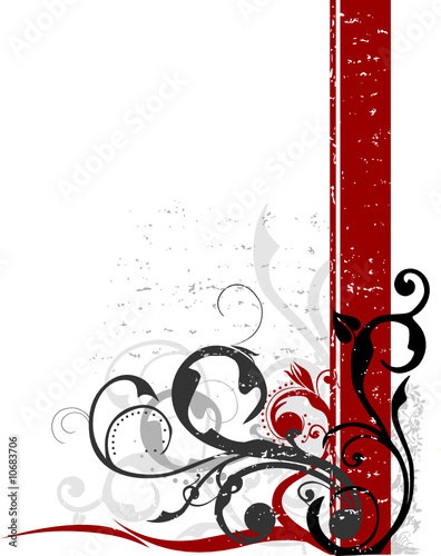 floral grunge abstract vector illustration